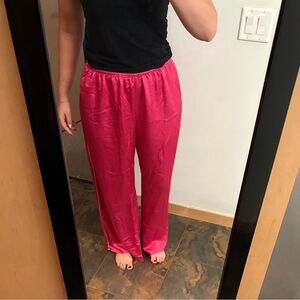 Florence by Mills | Satin Wide Leg Pants | Hot Pink | Size M